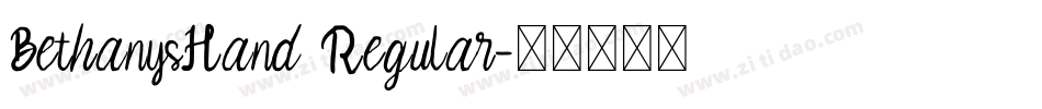 BethanysHand Regular字体转换